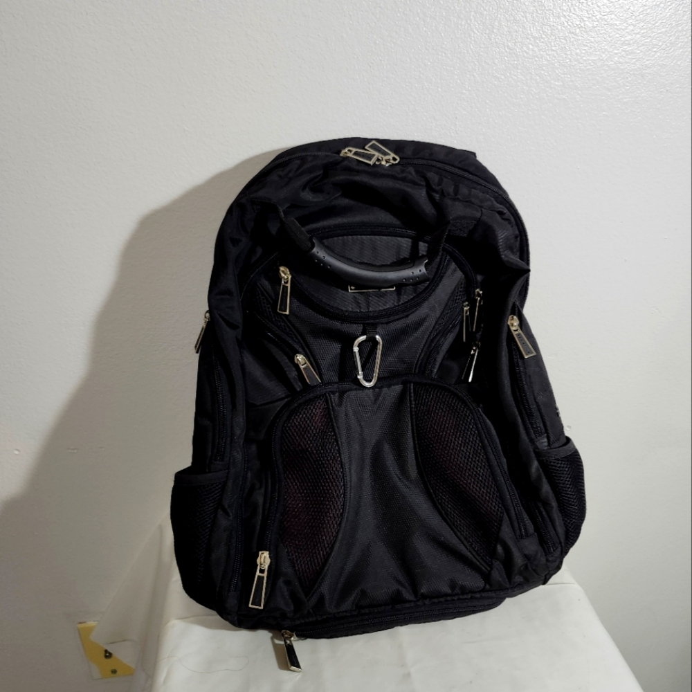 Eco Style Black Backpack for Men Women
